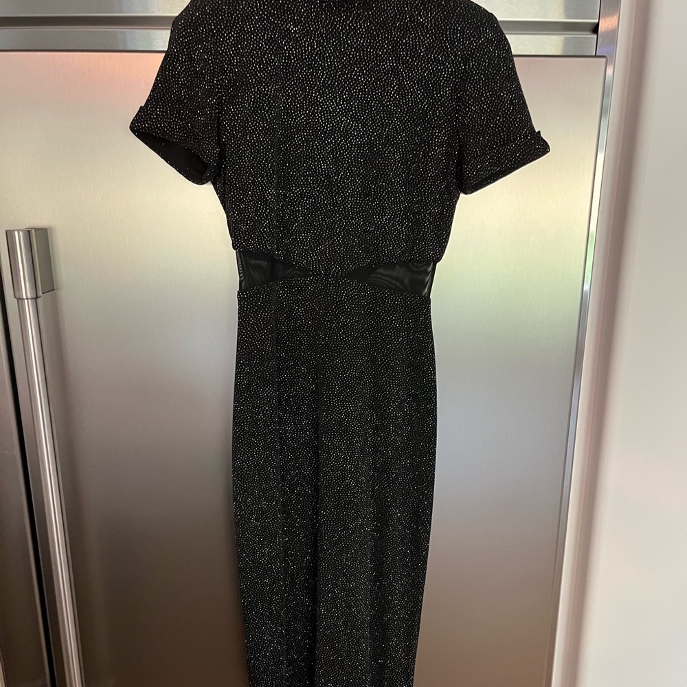 Sparkly Mesh cut out maxi dress